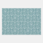 Antikes Rokoko-Blumen-Blumenmuster Geschenkpapier Set (Vorderseite 2)