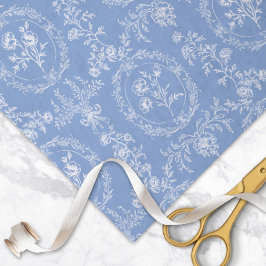 Antikes Rokoko-Blumen-Blumenmuster Seidenpapier