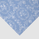 Antikes Rokoko-Blumen-Blumenmuster Seidenpapier (Detail)