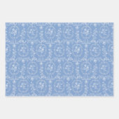 Antikes Rokoko-Blumenmuster Geschenkpapier Set (Vorderseite)