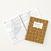 Antikes Rokoko-Blumenmuster-Rezeptbuch mit individ Notizblock (Innenseite)