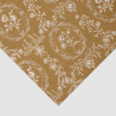 Antikes Rokoko-Blumenmuster Seidenpapier (Detail)