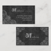 Antikes Rolle-Visitenkarte-Innenarchitektur-Grau Visitenkarte (Vorne/Hinten)