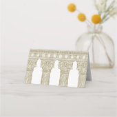 Antikes Rom-Party mit eleganten Tempelsäulen Platzkarte (Rückseite)