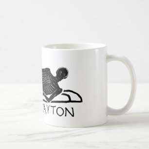 Antikes römisches Artifakt Know Thyself Skelett Kaffeetasse