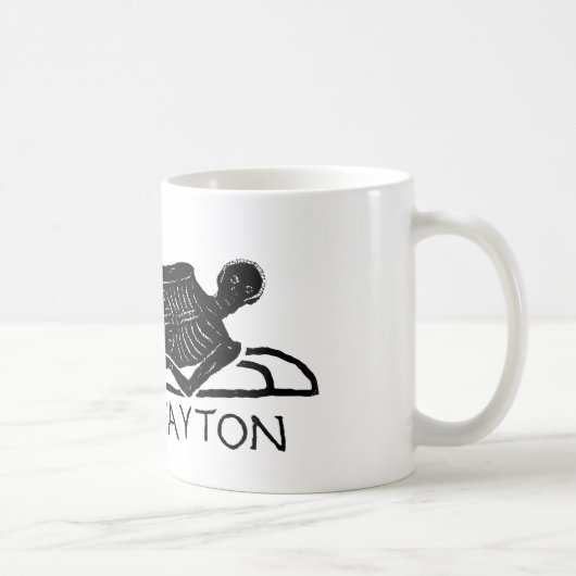 Antikes römisches Artifakt Know Thyself Skelett Kaffeetasse (Rechts)