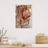 Antikes Rosa Aquarell Poster (Küche)