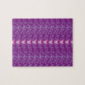 Antikes rosa Blumen-Veilchen-Tapetenmuster Puzzle (Horizontal)