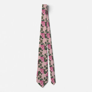 Antikes rosa floral Rosen Blumenmuster Krawatte