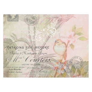 antikes rosa floral tischdecke