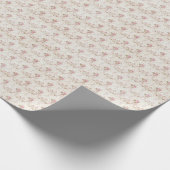 Antikes rosa Rosen Coquette Geschenkpapier (Ecke)