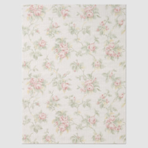 Antikes Rosa-Rosen-Cottagecore-Blumenmuster Seidenpapier