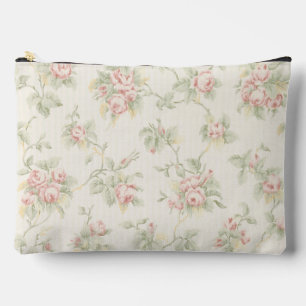 Antikes Rosa-Rosen-Landhausstil-Blumenmuster Zubehörtasche