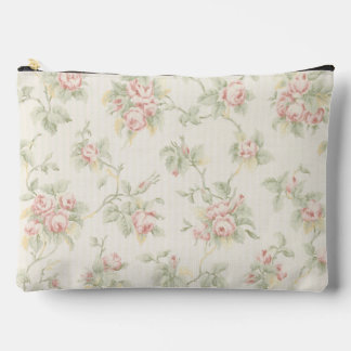 Antikes Rosa-Rosen-Landhausstil-Blumenmuster Zubehörtasche
