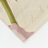 Antikes Rosa-Rosen-Schriftmuster Fleecedecke (Ecke)
