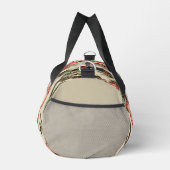 Antikes Rosa Rote Rose Botanisches Blumenmuster Duffle Bag (Rechts)
