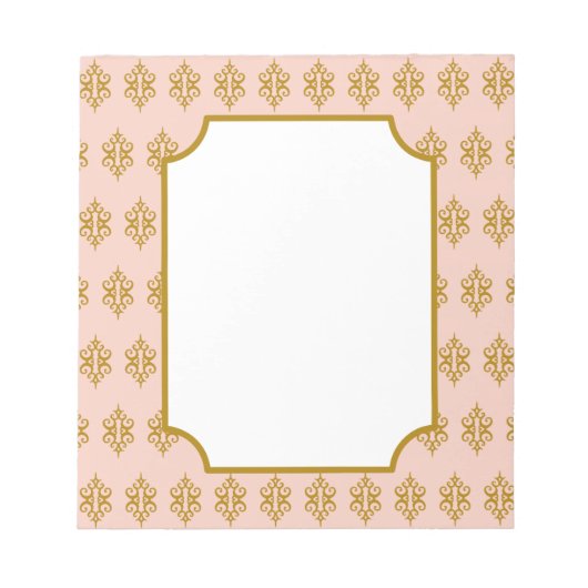 Antikes rosa Spitzentext Notizblock (Vorderseite)