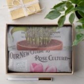 Antikes rosa Tulpe-Garten-Katalog-Seidenpapier Seidenpapier (Geschenk)