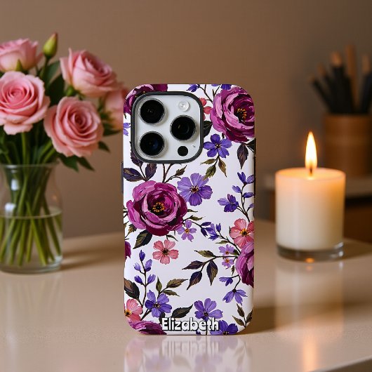 Antikes Rosen- und Knospenmuster Case-Mate iPhone Hülle