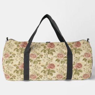 Antikes Rosenblumenmuster Duffle Bag