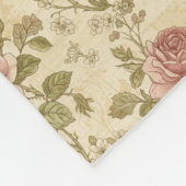 Antikes Rosenblumenmuster Fleecedecke (Ecke)