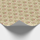 Antikes Rosenblumenmuster Geschenkpapier (Ecke)