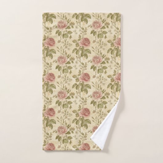 Antikes Rosenblumenmuster Handtuch (Handtuch)