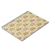 Antikes Rosenblumenmuster Notizblock (Linke Seite)
