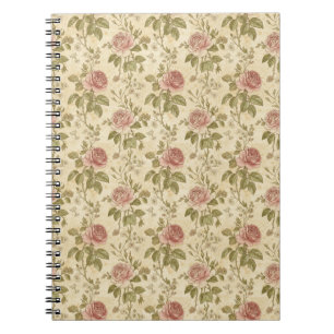 Antikes Rosenblumenmuster Notizblock