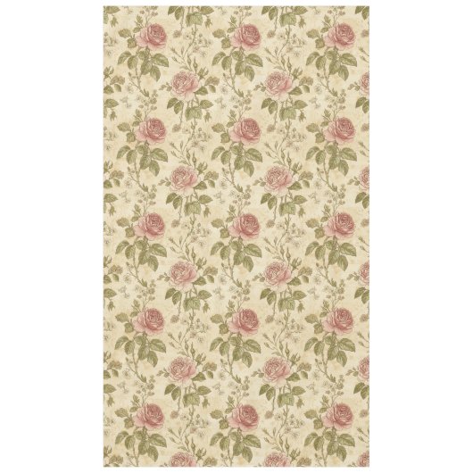 Antikes Rosenblumenmuster Tischdecke (Vorderseite)