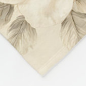 Antikes Rosendamask-Blumenmuster Fleecedecke (Ecke)