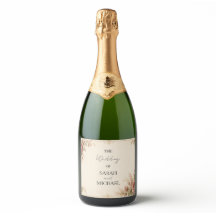 antikes Rosengarten Champagnerflaschenetikett
