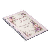 Antikes Rosenjournal Notizblock (Rechte Seite)