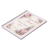 Antikes Rosenjournal Notizblock (Linke Seite)