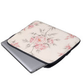 Antikes Rosenmuster in Rosa Laptopschutzhülle (Vorne Knopf)