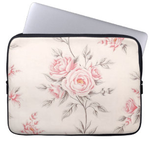 Antikes Rosenmuster in Rosa Laptopschutzhülle