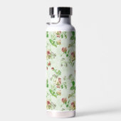 Antikes Rosenmuster in Rosa Trinkflasche (Rechts)