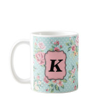 Antikes Rosenmuster mit Monogramm