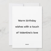 Antikes Rot Himmels Geburtstag Valentinstag Feiertagskarte (Rückseite)