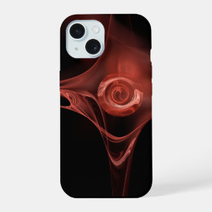 ANTIKES ROT ROSA FRAKTAL ROSE iPhone 15 HÜLLE