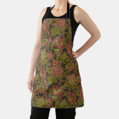 Antikes rotes Blumen- und Trauben-Botanikmuster Schürze (InSitu)