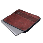 Antikes rotes Buchdesign Laptopschutzhülle (Vorne Knopf)