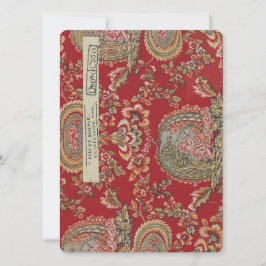 Antikes rotes französisches Fabrikat aus Villefran Feiertagskarte