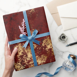 Antikes rotes Gold Grunge Geschenkpapier