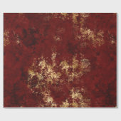 Antikes rotes Gold Grunge Geschenkpapier (Flach)