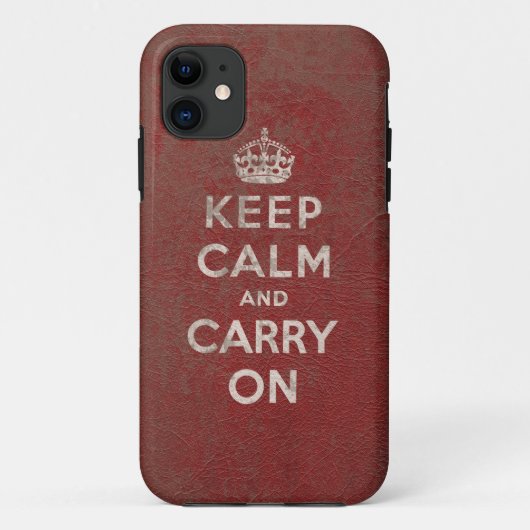 Antikes rotes Leder Case-Mate iPhone Hülle (Rückseite)