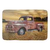 Antikes rotes LKW-Feld Badematte (Vorderseite)