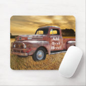 Antikes rotes LKW-Feld Mousepad (Mit Mouse)