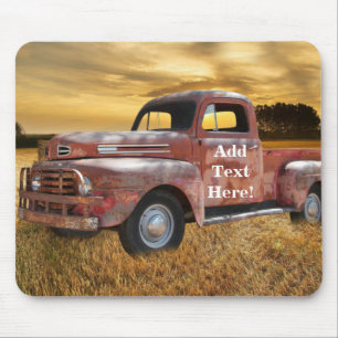 Antikes rotes LKW-Feld Mousepad