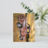 Antikes rotes LKW-Feld Postkarte (Stehend Vorderseite)